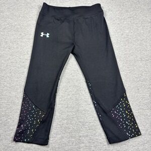 Under Armour Girls Athletic Leggings Size 6 Multicolored Dot Pattern Sparkly